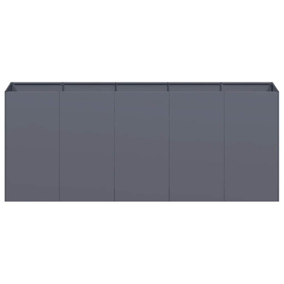 Doniczka Antracyt 200x40x80 cm Stal walcowana na zimno
