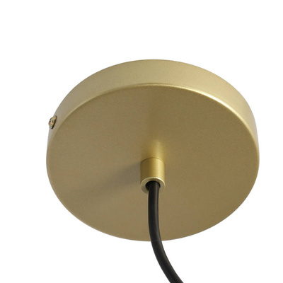 Lampa wisząca CORDEL elegancka - złoty mosiądz z białym kloszem kulką - nowoczesne oświetlenie sufitowe salonu i łazienki 1x G9 LED