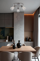 Lampa sufitowa spirala CURTIS szara 3x40W E14 nowoczesna oprawa oświetleniowa do salonu sypialni przedpokoju