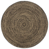 vidaXL Ręcznie wykonany dywanik, juta, czarno-brązowy, 240 cm