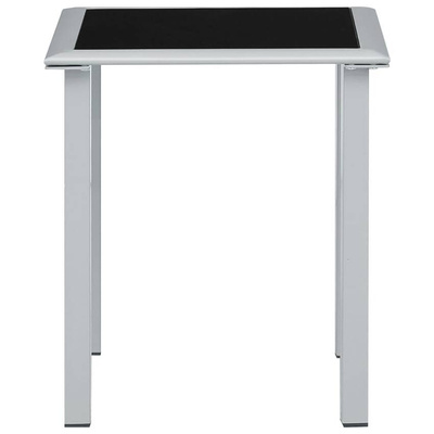 vidaXL Leżaki ze stolikiem, 2 szt., aluminium, kremowe