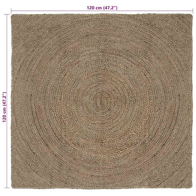 Dywany pokojowe Szary 120 x 120 cm Juta