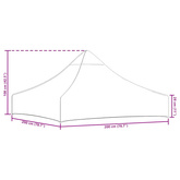 Dach do namiotu imprezowego, 2 x 2 m, beżowy, 270 g/m?