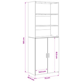 Highboard Stare drewno 70 x 42,5 x 185 cm Drewno inżynieryjne
