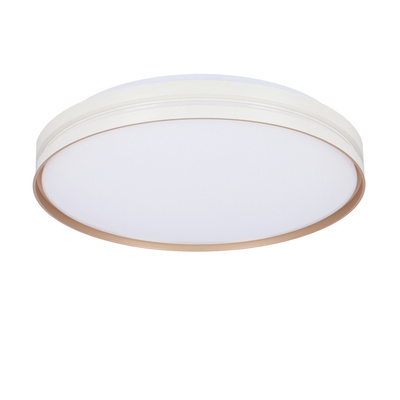Montana Lampa sufitowa plafon biały+złoty 24w led 40 cm klosz biały