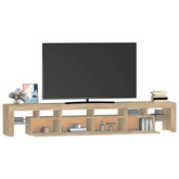 vidaXL Szafka pod TV z oświetleniem LED, dąb sonoma, 230x36,5x40 cm
