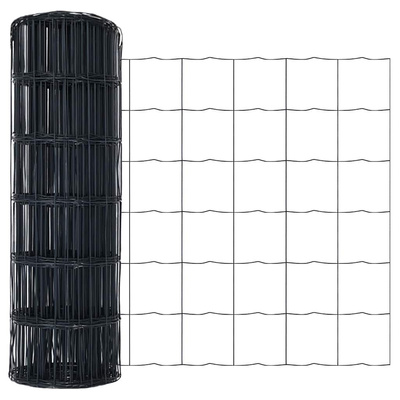 Ogrodzenie Euro 0,6 x 10 m Żelazo pokryte PVC Szary