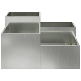 Doniczka ogrodowa Srebrny 100 x 100 x 48 cm Stal galwanizowana