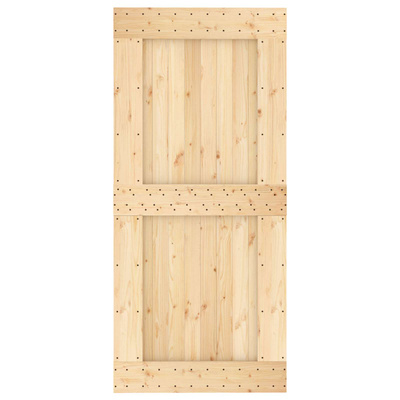 Drzwi przesuwne Naturalny i czarny 95 x 210 cm