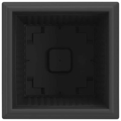 Kwadratowa doniczka na kwiaty 24 pcs Czarny 20 x 20 x 16 cm