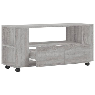 vidaXL Szafka pod TV, szary dąb sonoma, 102x34,5x43 cm