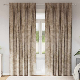 Zasłony z weluru 2 pcs szampański 260 x 140 cm Aksamit