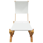 vidaXL Leżak z zadaszeniem, 100x200x126 cm, gięte drewno, kremowy