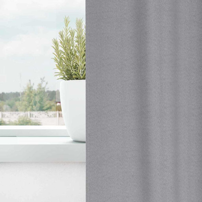 Firany blackout z kółkami 2 pcs Jasnoszary 245 x 140 cm