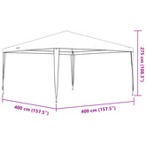 Namiot imprezowy, 4x4 m, antracytowy, 90 g/m?