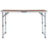 vidaXL Składany stolik turystyczny, aluminiowy, 120x60 cm