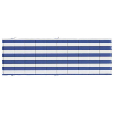 vidaXL Poduszka na leżak, niebiesko-białe paski, tkanina Oxford