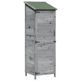 Shed ogrodowy Szary 59,5 x 56 x 176,5 cm Drewno Świerkowe