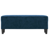 Ławka, niebieski, 100x35x41 cm, tapicerowana aksamitem