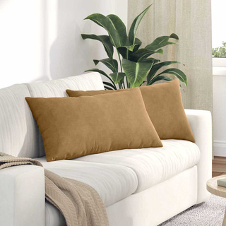 Poduszki na sofę 2 pcs Brązowy 80 x 40 cm Tkanina sztruksowa
