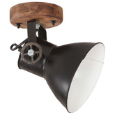 vidaXL Industrialne lampy ścienne/sufitowe 2 szt, czarne, 20x25 cm E27
