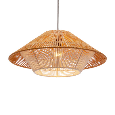 Lampa wisząca z abażurem Africa czarna do jadalni E27 1-punktowa