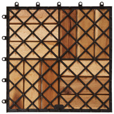Płytka Tarasowa 10 pcs Brązowy 30 x 30 cm Drewno Akacjowe