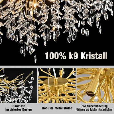 Żyrandol kryształowy K9 Premium – model AD272