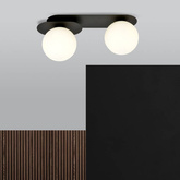 Lampa sufitowa PLAZA 2 BLACK/OPAL