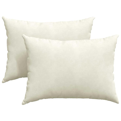 Poduszki na sofę 2 pcs Kremowy 70 x 50 cm Tkanina sztruksowa