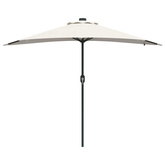 Parasolka ogrodowa piaskowy 294 x 150 x 223 cm Poliester i Stal