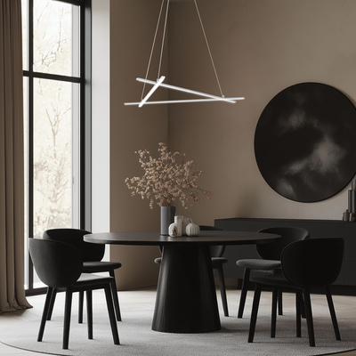 Lampa wisząca Led ANDROS 3-punktowa - geometryczna lampa w kształcie trójkąta - nowoczesny żyrandol 4000K