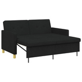 Rozkładana sofa Czarny tkanina