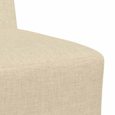Modułowa sofa bez podłokietników 3 szt. Kremowy tkanina