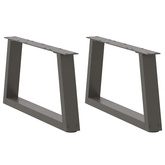 Nogi do stolika kawowego w kształcie litery V 2 szt. Antracyt 70x(30-31,3) cm Stal