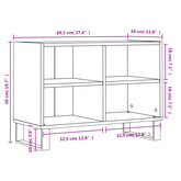 vidaXL Szafka pod TV, biała, 69,5x30x50 cm, materiał drewnopochodny