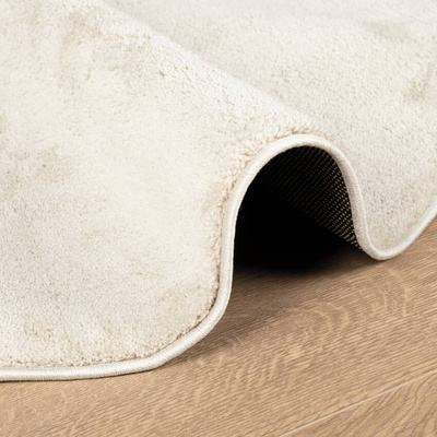 vidaXL Dywan OVIEDO z krótkim włosiem, beżowy, Ø 80 cm