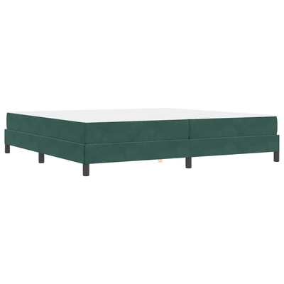 Łóżko sprężynowe z materacem Ciemna zieleń 200 x 210 cm tkanina