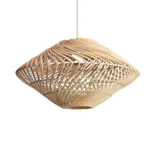 Lampa Wisząca Boho z Rattanu   Abruzzo Giorgia 50cm E27