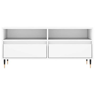 vidaXL Szafka pod TV, biała, 100x34,5x44,5 cm, materiał drewnopochodny