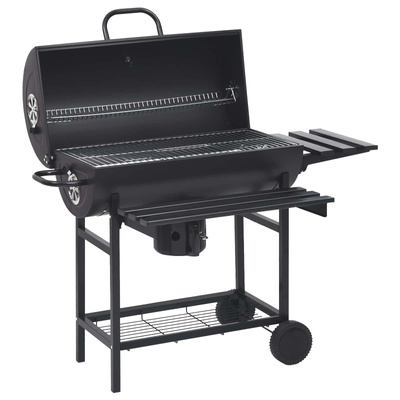 Grill beczkowy na kółkach z półkami 3 szt. 115 x 85 x 95 cm