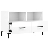 vidaXL Szafka pod TV, biała, wysoki połysk, 80x36x50 cm model standard