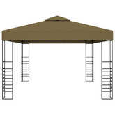 Altana ze sznurem lampek LED, 3x4 m, kolor taupe