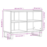 vidaXL Szafka pod TV, biała, wysoki połysk, 69,5x30x50 cm
