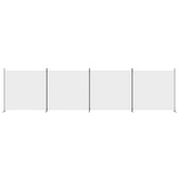 Parawan 4-panelowy, biały, 698x180 cm, tkanina
