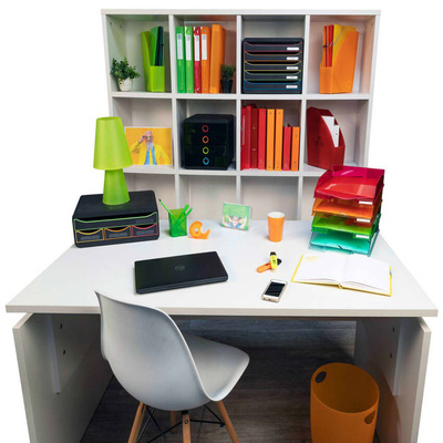 Exacompta Organizer na biurko z 4 szufladami, czarny