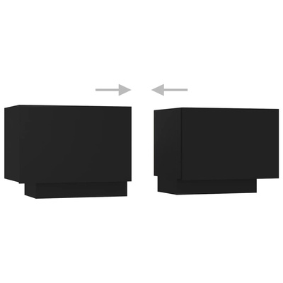 Szafka pod TV z oświetleniem LED, czarna, 180x35x40 cm vidaXL