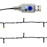 Girlanda świąteczna z lampkami LED, 10 m, różowa
