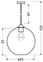 Lampa sufitowa szklana kula zielona Edison Candellux 31-29546-Z