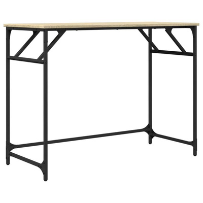 vidaXL Biurko, dąb sonoma, 100x45x76 cm, materiał drewnopochodny, stal